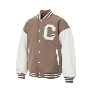 A02 10027241 Converse C字母图案撞色单排扣棒球棉服男款