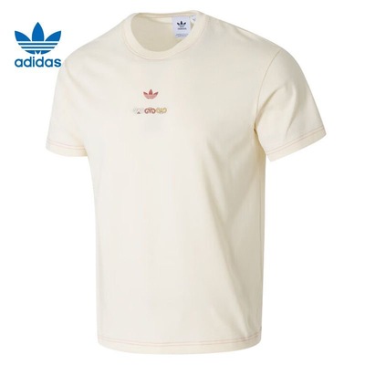 adidas originals 舒适透气圆领运动短袖T恤男款 KC1429