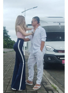 高腰AOAOMISSSHOP长裤显瘦