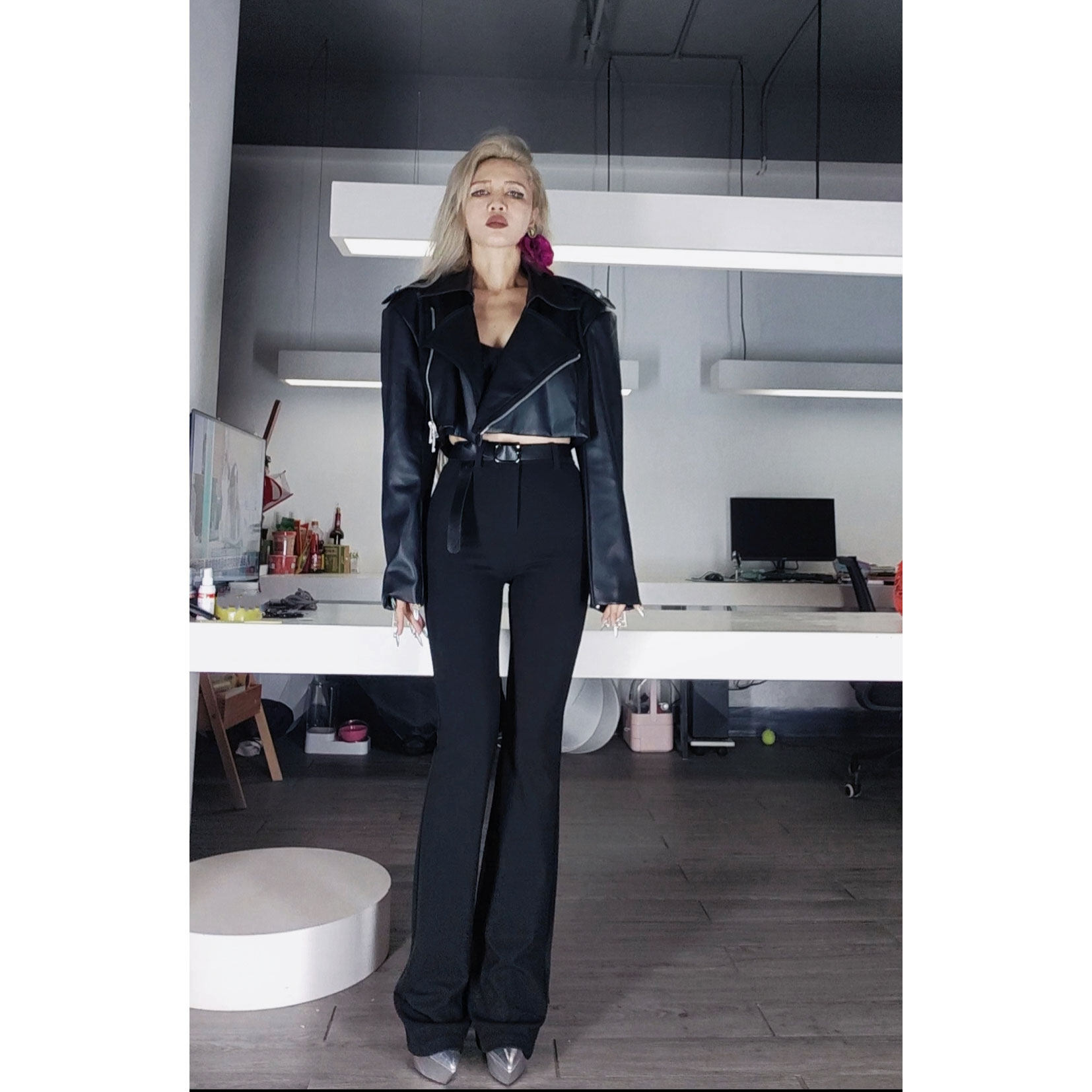 【前拉链微喇叭】加绒和秋款 AOAOMISSSHOP鳌鳌家 可以搭配腰带