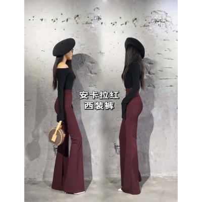 喇叭裤大喇叭裤秋冬高腰长裤