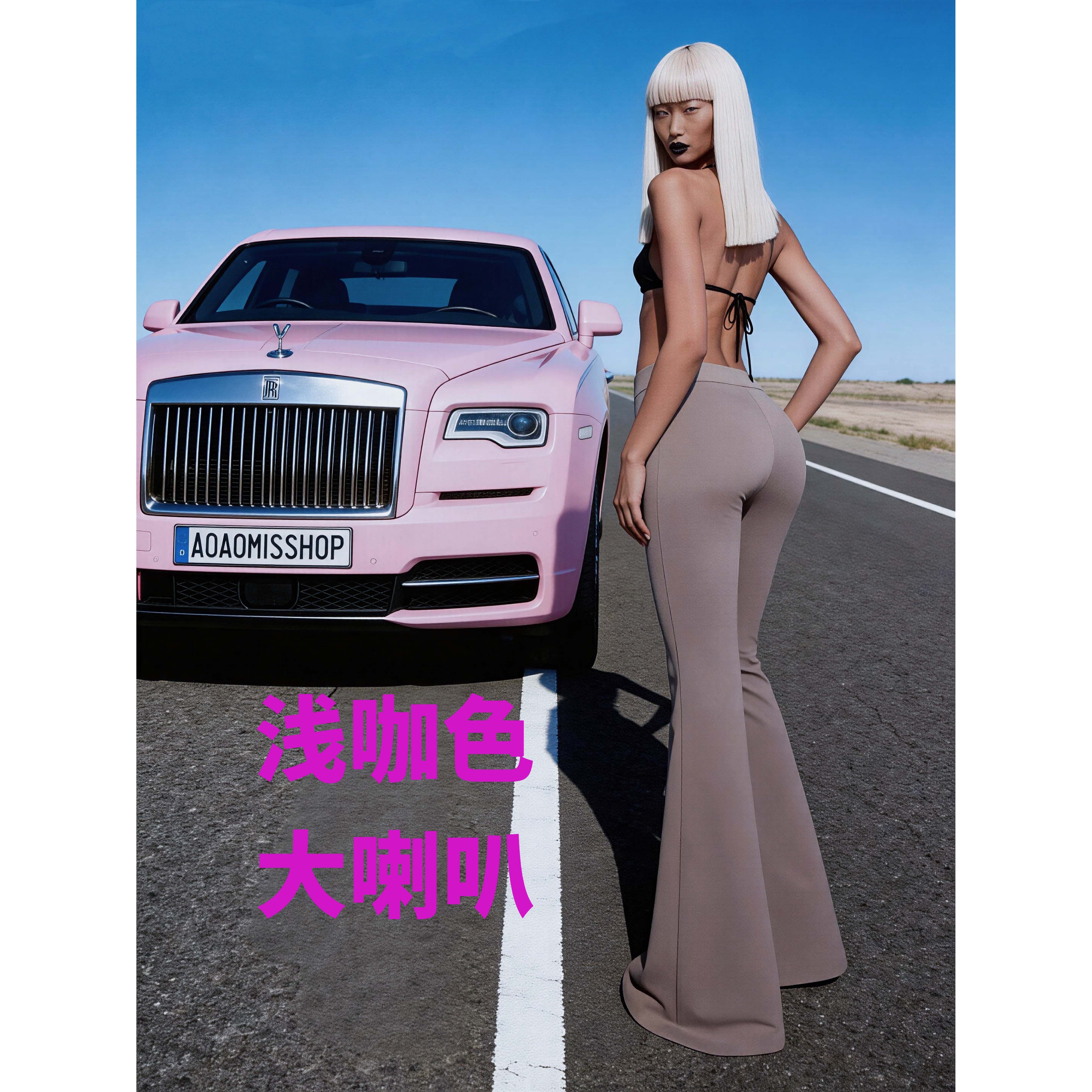 【大喇叭】AOAOMISSSHOP 鳌鳌家 欧美高街长腿裤2026夏款薄西装裤