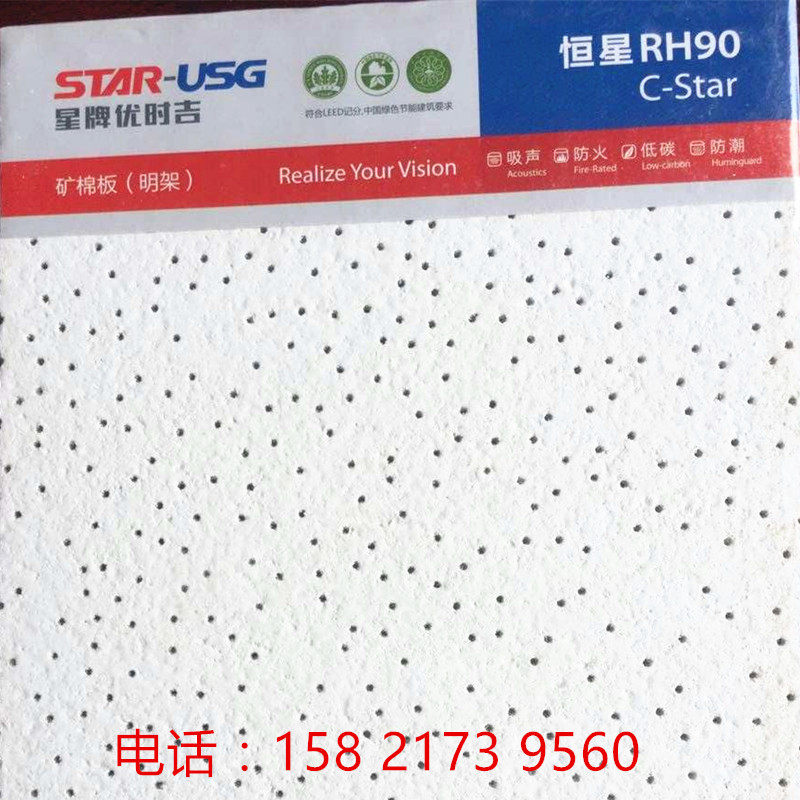 矿棉板吊顶天花板吸音板毛毛虫恒星新星空卓越系列吊顶烤漆龙骨
