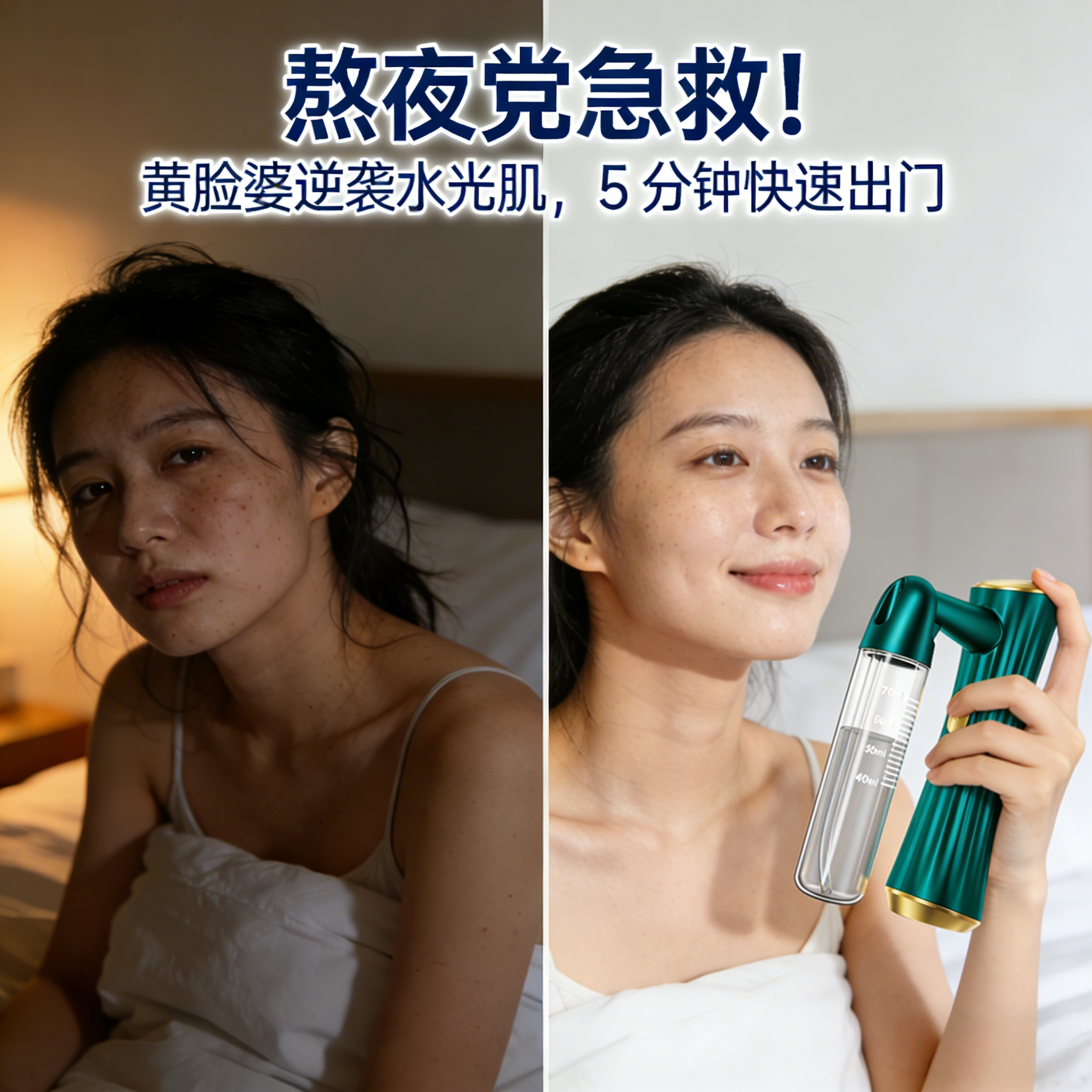 注氧仪家用补水神器美容院同款喷雾面部喷枪无针水光精华导入同款