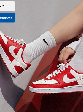 耐克NIKE正牌女鞋2025冬季新款红色透气休闲运动鞋低帮板鞋DH3158