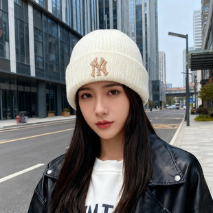 情侣休闲潮流绒线帽 运动帽户外时尚 MLB官方 帽子男帽女帽25冬季