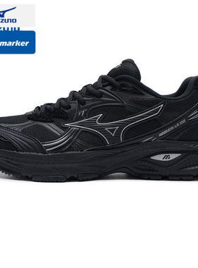 美津浓老爹鞋男女鞋冬季透气LG 10S减震跑步鞋黑色运动鞋D1GH2424