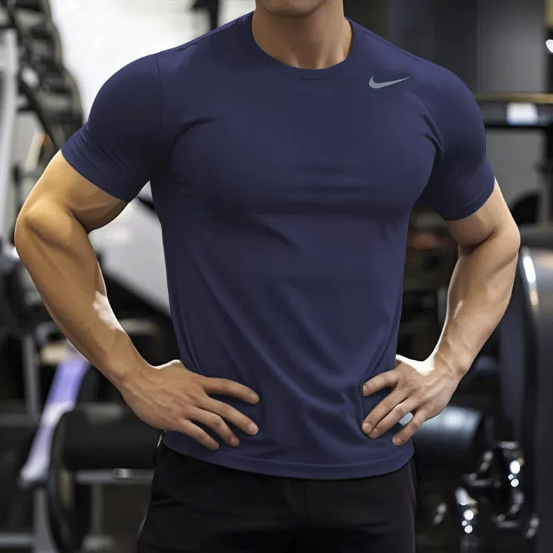 NIKE耐克短袖T恤男夏季新款男士健身训练服跑步半袖运动服速干衣