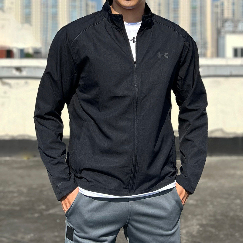 UA安德玛官方立领梭织夹克男装春季新款黑色外套跑步健身训练服男,运动服/休闲服装,运动茄克/外套,淘宝优惠券,粉丝福利购,淘宝优惠卷