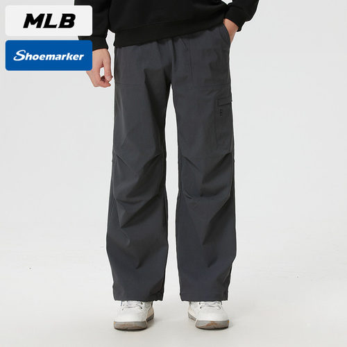 MLB官方正品NY梭织长裤男裤女裤透气情侣运动裤宽松裤子3AWPB0161