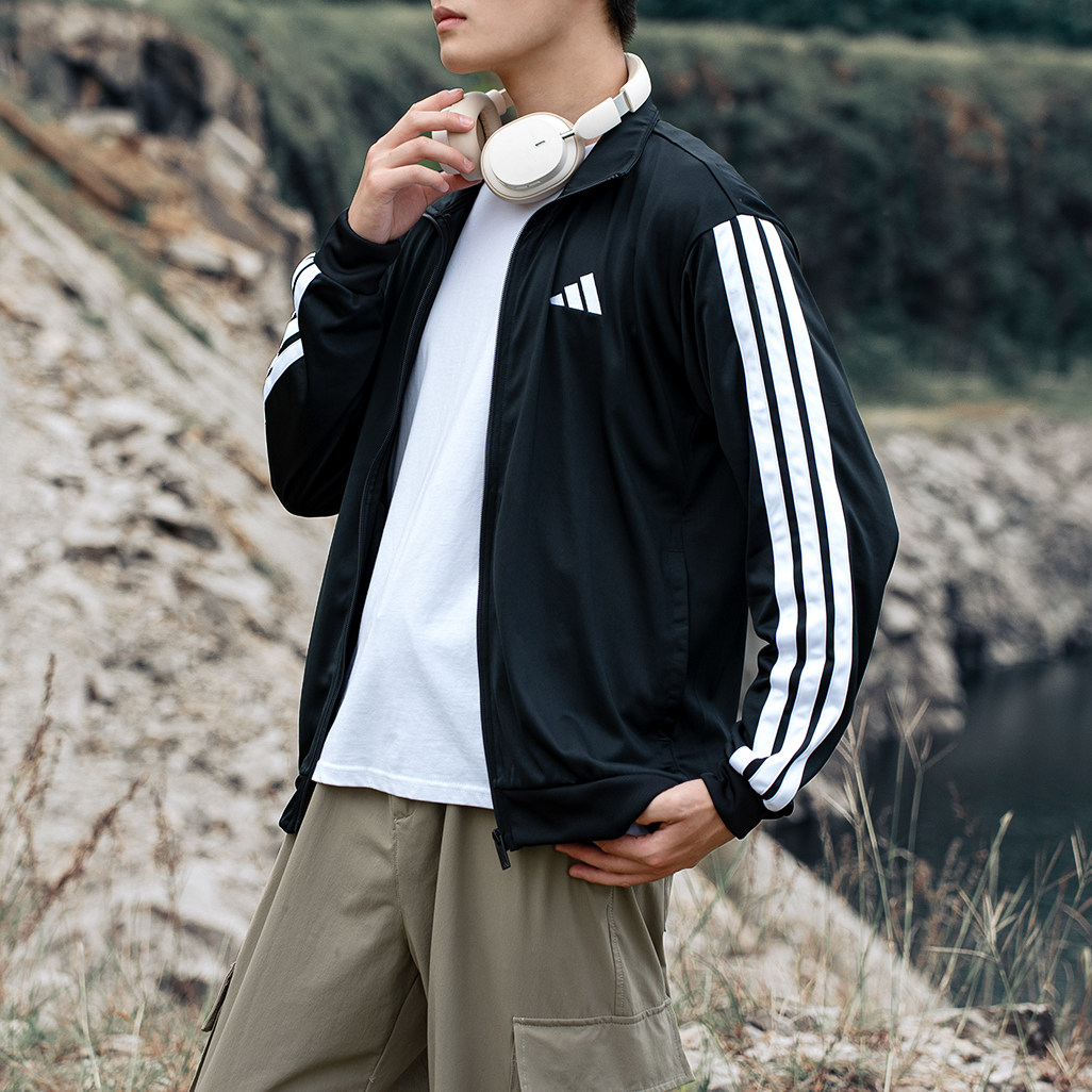 Adidas阿迪达斯男装夹克外套官方正品运动服春秋款休闲针织上衣