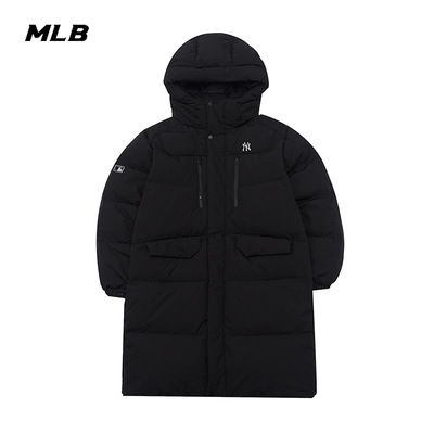 MLB儿童保暖长款羽绒服2025冬季新款运动服连帽防风外套7ADJB0556