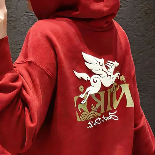 nike耐克春季新年款马年系列女子运动休闲连帽卫衣套衫IQ3826-613