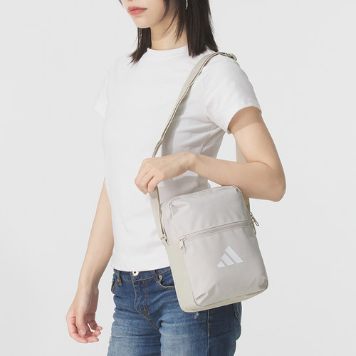 阿迪达斯官网斜挎包男女包2025新款运动包腰包黄色单肩包背包小包
