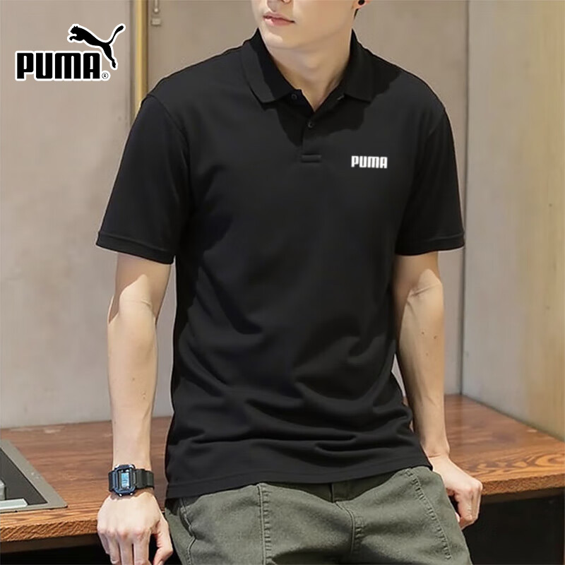PUMA彪马POLO衫短袖男2025秋季新款圆领半袖运动服翻领T恤690644