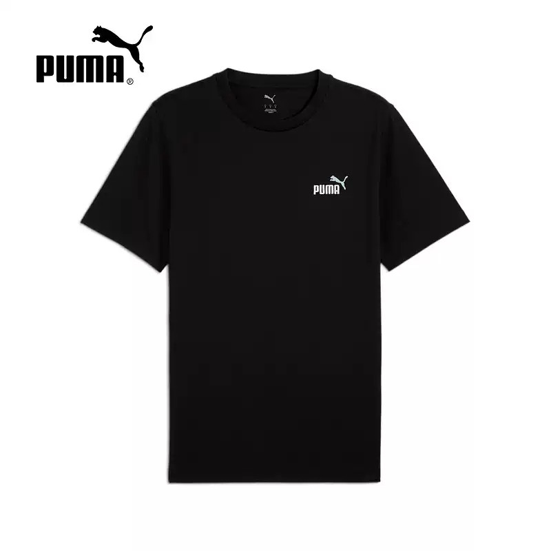 PUMA彪马短袖男装2025冬季新款黑色运动服宽松透气半袖T恤688959