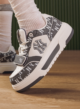 MLB厚底板鞋男鞋女鞋2026新款经典低帮休闲鞋复古运动鞋3ASXM026N