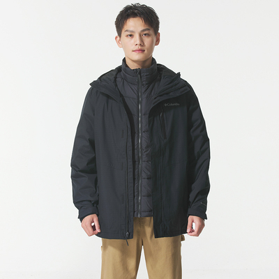 哥伦比亚官方男2025冬季新款抓绒三合一运动服连帽夹克外套XE2198