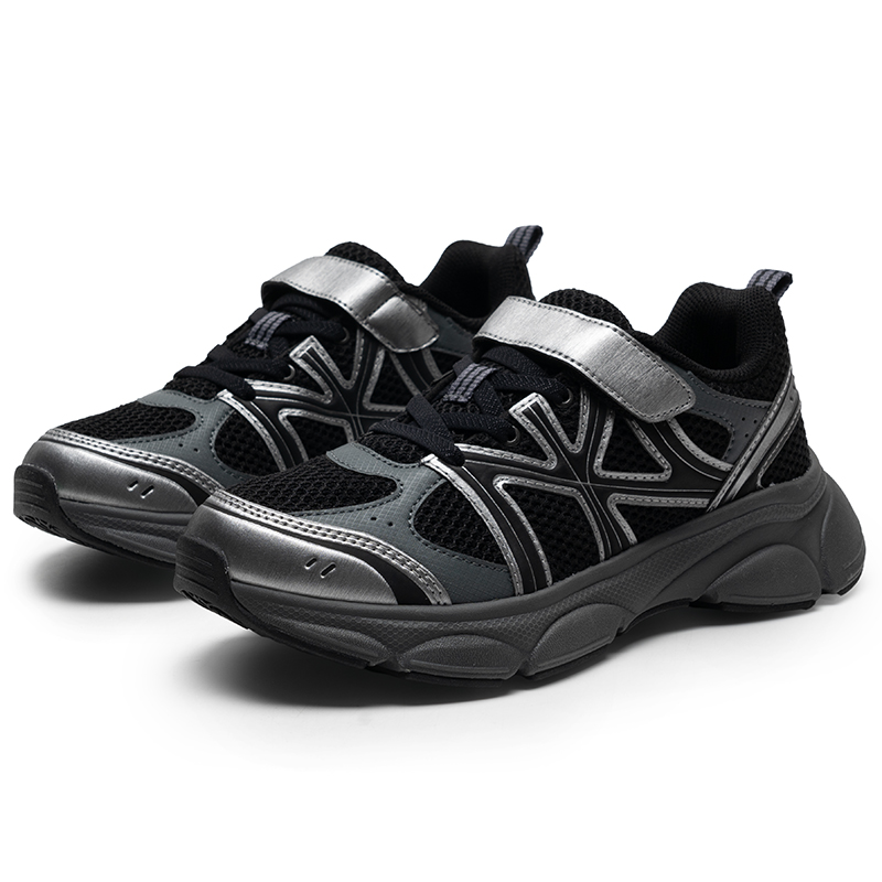 MLB官方童鞋黑色老爹鞋2025冬季新款运动鞋魔术贴休闲鞋7ARNJB15N