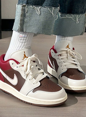 NIKE耐克大童鞋JORDAN 1运动休闲鞋AJ1女鞋篮球鞋板鞋IR7600-211