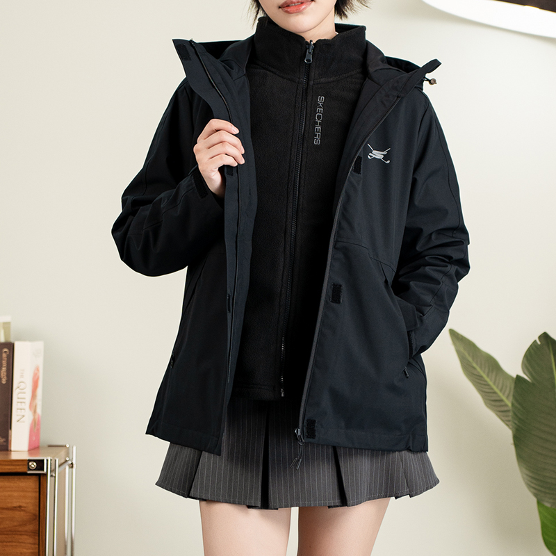 斯凯奇外套女装2025秋季新款运动服休闲训练户外梭织夹克女士上衣