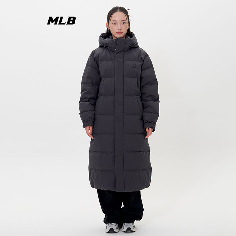 MLB官方 长款羽绒服男装女装新款保暖休闲夹克防风羽绒外套运动服