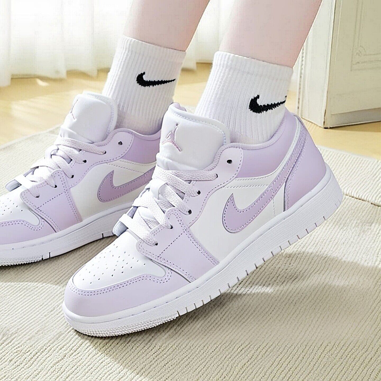 NIKE耐克夏季大童鞋AJ 1运动鞋篮球鞋新款休闲鞋板鞋女553560-502