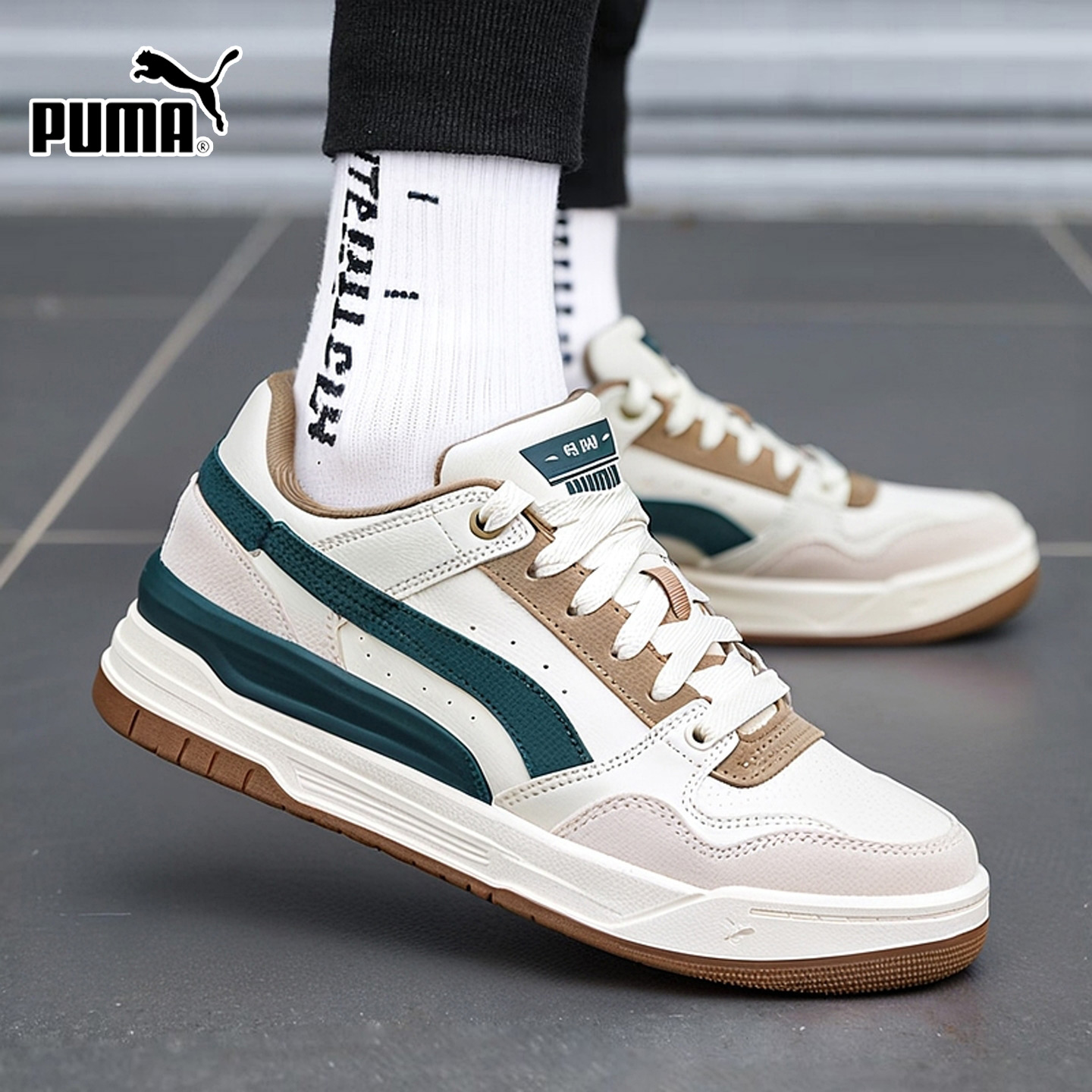 Puma彪马厚底板鞋男鞋女鞋2025秋季新款撞色运动鞋面包鞋400214
