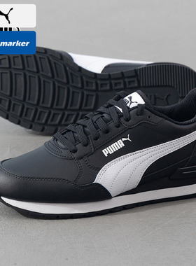Puma彪马休闲鞋男鞋女鞋2026春季新款复古低帮黑色运动鞋384857