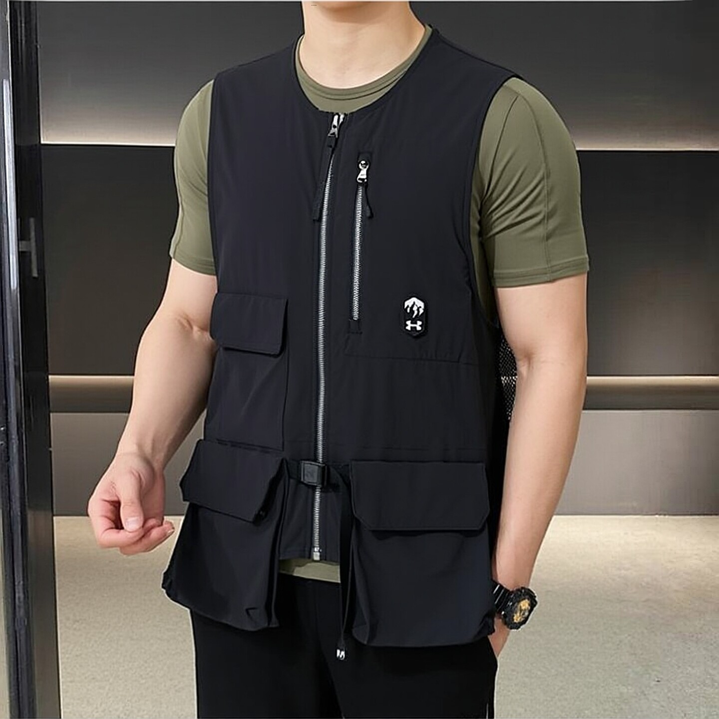 UA安德玛正品男士运动夹克 2025冬季新款户外跑步训练上衣外套