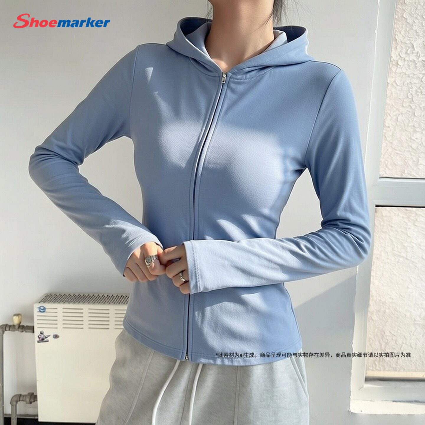 耐克外套2026新款修身运动夹克女款收腰紧身连帽运动健身服瑜伽服