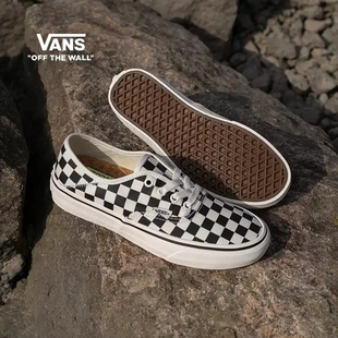 休閑鞋 VANS范斯Authentic 低幫運動鞋 男女鞋 VR3 SF棋盤格帆布板鞋