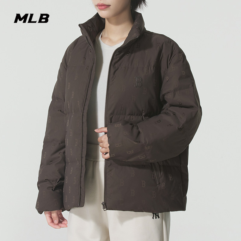 MLB保暖羽绒服男女装2025冬季新款运动服立领老花面包服3ADJM0356
