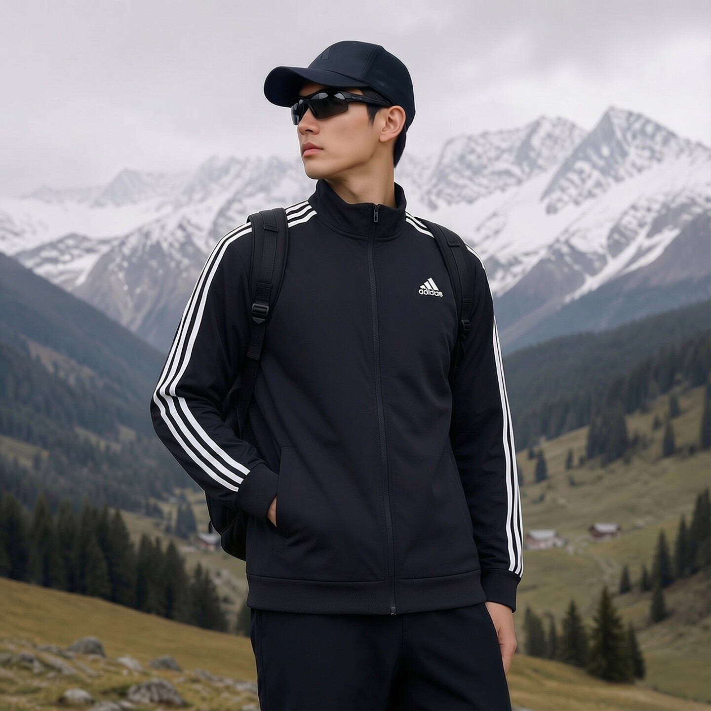 阿迪达斯外套男装2026秋季新款棒球服三条纹运动服立领夹克