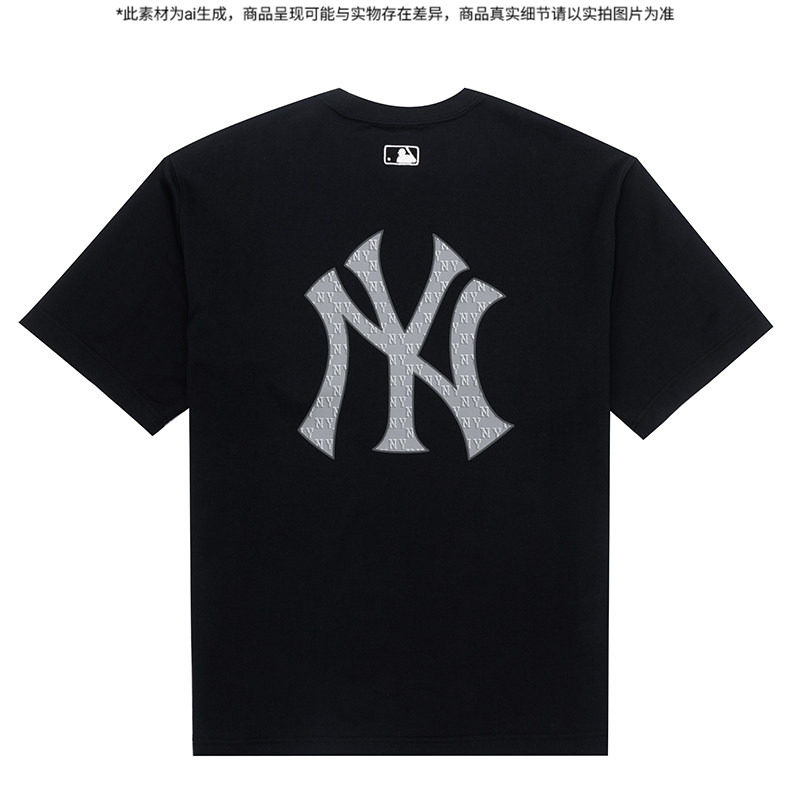 MLB男装女装2026夏季款运动服短袖T恤复古老花洋基纯棉休闲上衣图片
