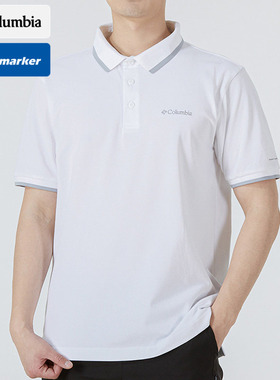 哥伦比亚POLO短袖男新款男士t恤半袖透气户外翻领运动服T恤AE0412