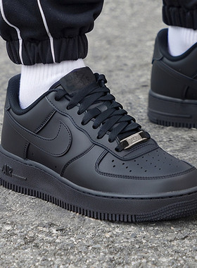 NIKE耐克男鞋新款Air Force 1 AF1低帮黑色休闲运动鞋板鞋CW2288