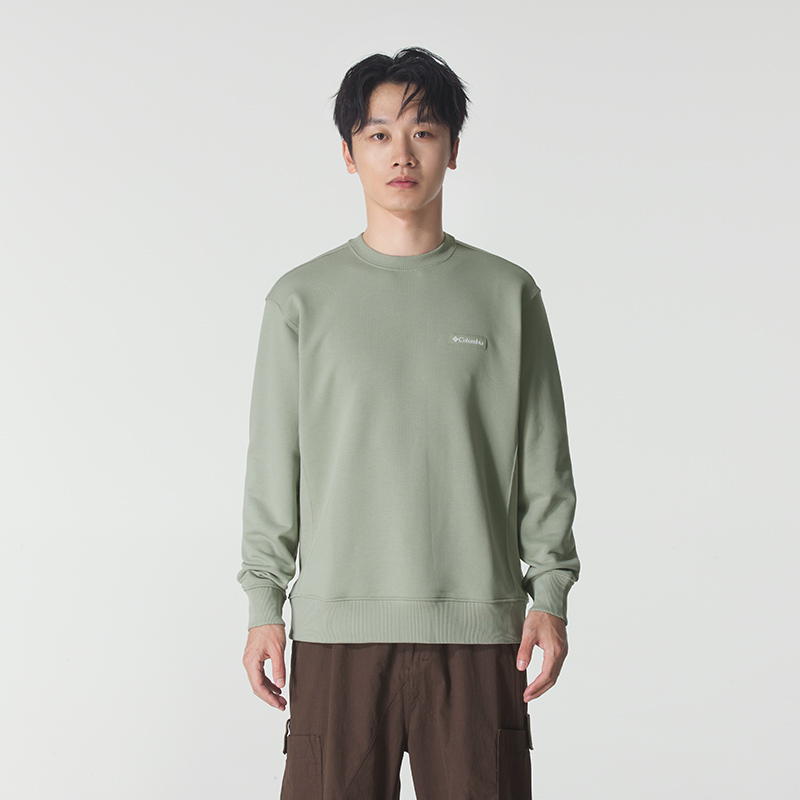 哥伦比亚官网户外卫衣男秋季新款圆领运动服宽松长袖套头衫AE3351