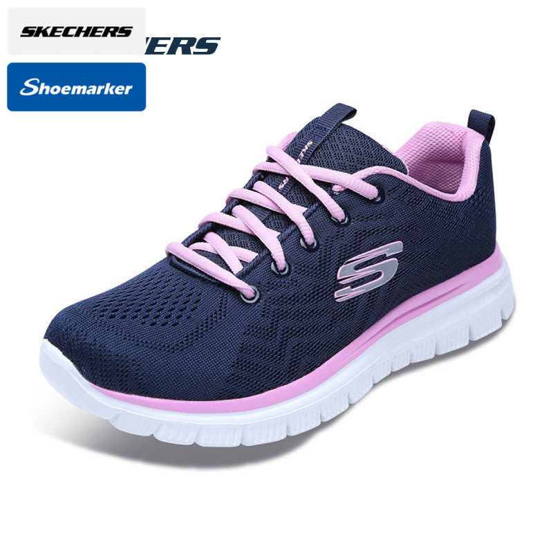 斯凯奇女鞋缓震运动鞋女官方旗舰休闲鞋春季网面跑步鞋训练瑜伽鞋