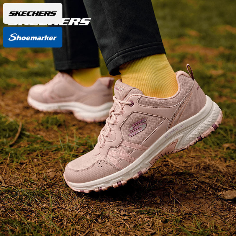 斯凯奇女鞋运动鞋秋季户外登山鞋正品跑步鞋防滑徒步鞋粉色妈妈鞋