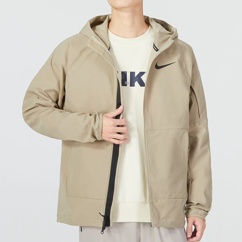 nike耐克棉服外套男装2024春季新款运动服加绒连帽夹克衫DQ6594