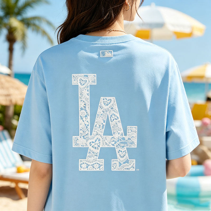MLB正品旗舰短袖上衣夏季款男女同款印花logo时尚宽松休闲短袖T恤
