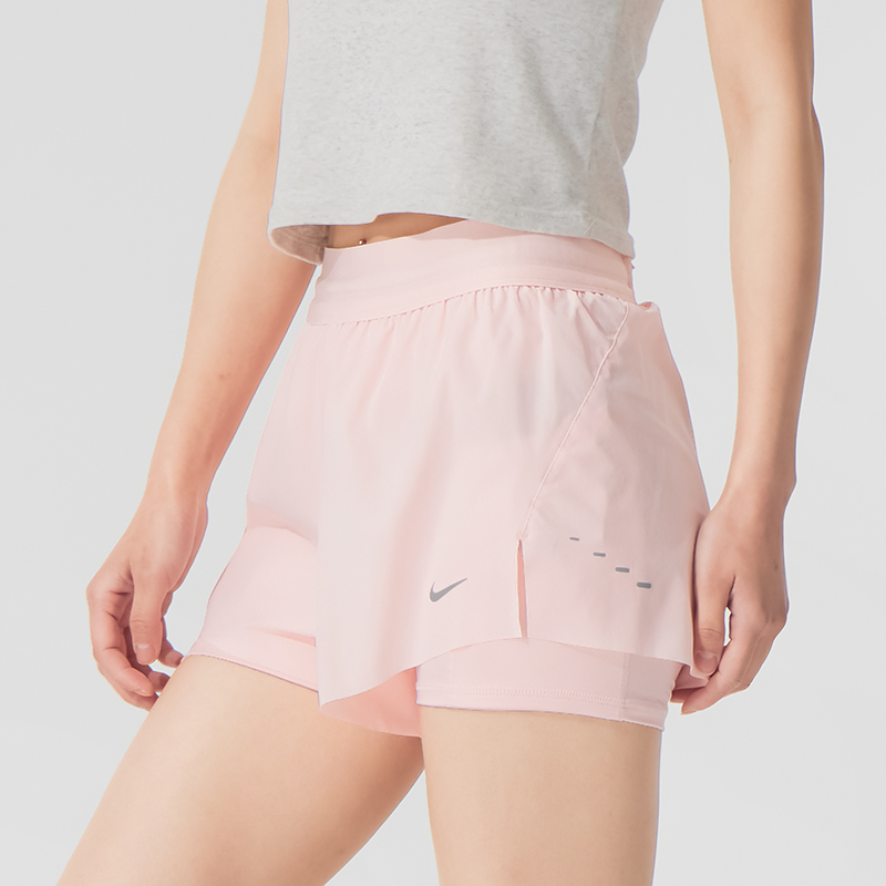 Nike耐克官网粉色短裤女裤子2025夏季新款运动裤透气三分裤HJ5377