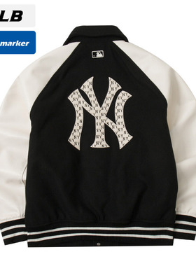 MLB官方NY大标夹克春季新款男女装拼接运动服立领外套3AJPM1146