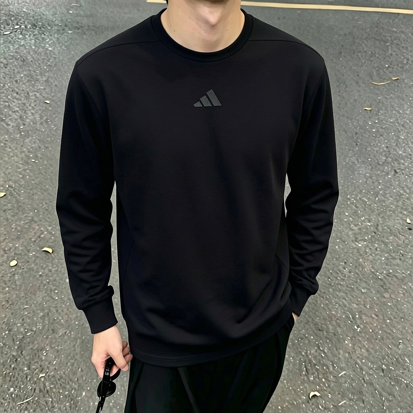 阿迪达斯男装运动服2026春秋款AEROREADY科技休闲训练套头卫衣
