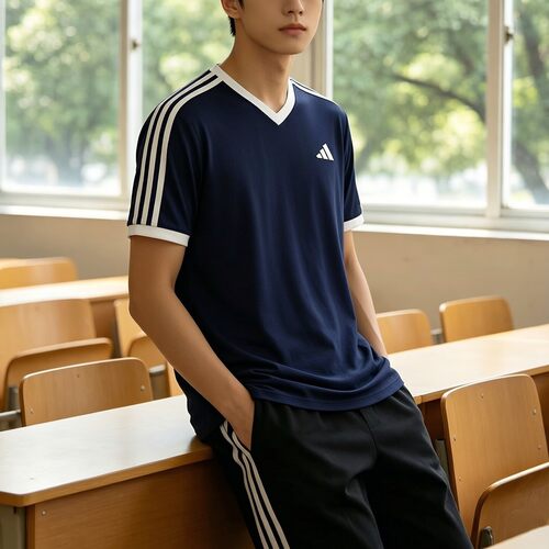 阿迪达斯男上衣2026夏季新款男透气舒适运动休闲短袖T恤衫KG6331