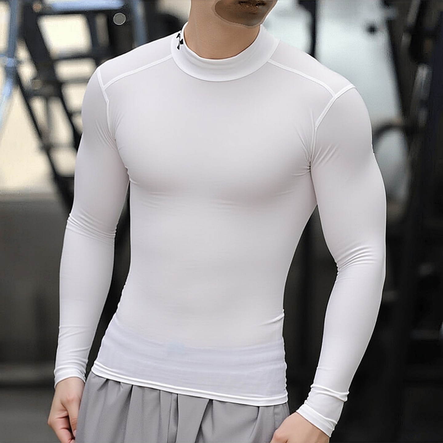 安德玛UA正品长袖男装 2025冬季新款紧身T恤健身跑步透气运动服