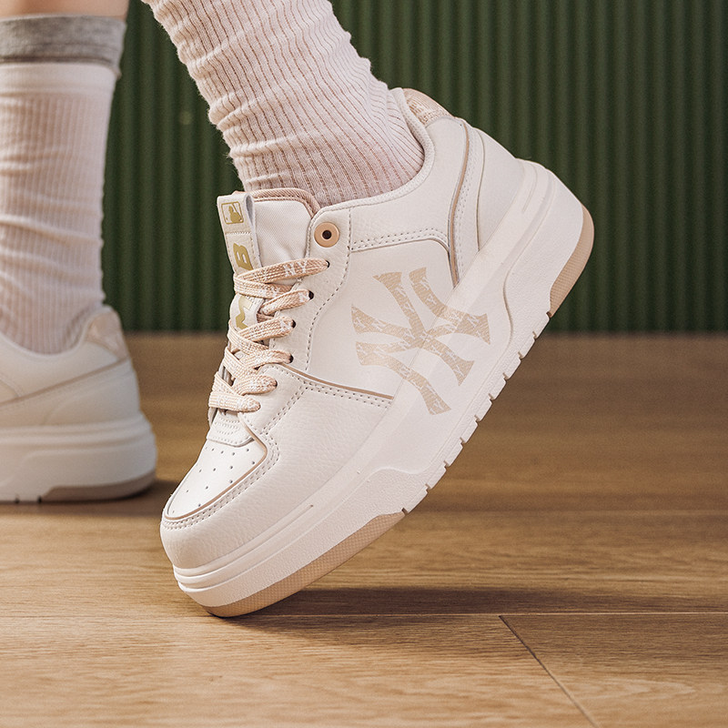 MLB官方厚底板鞋男鞋女鞋2026春季新款复古休闲鞋运动鞋3ASXM046N