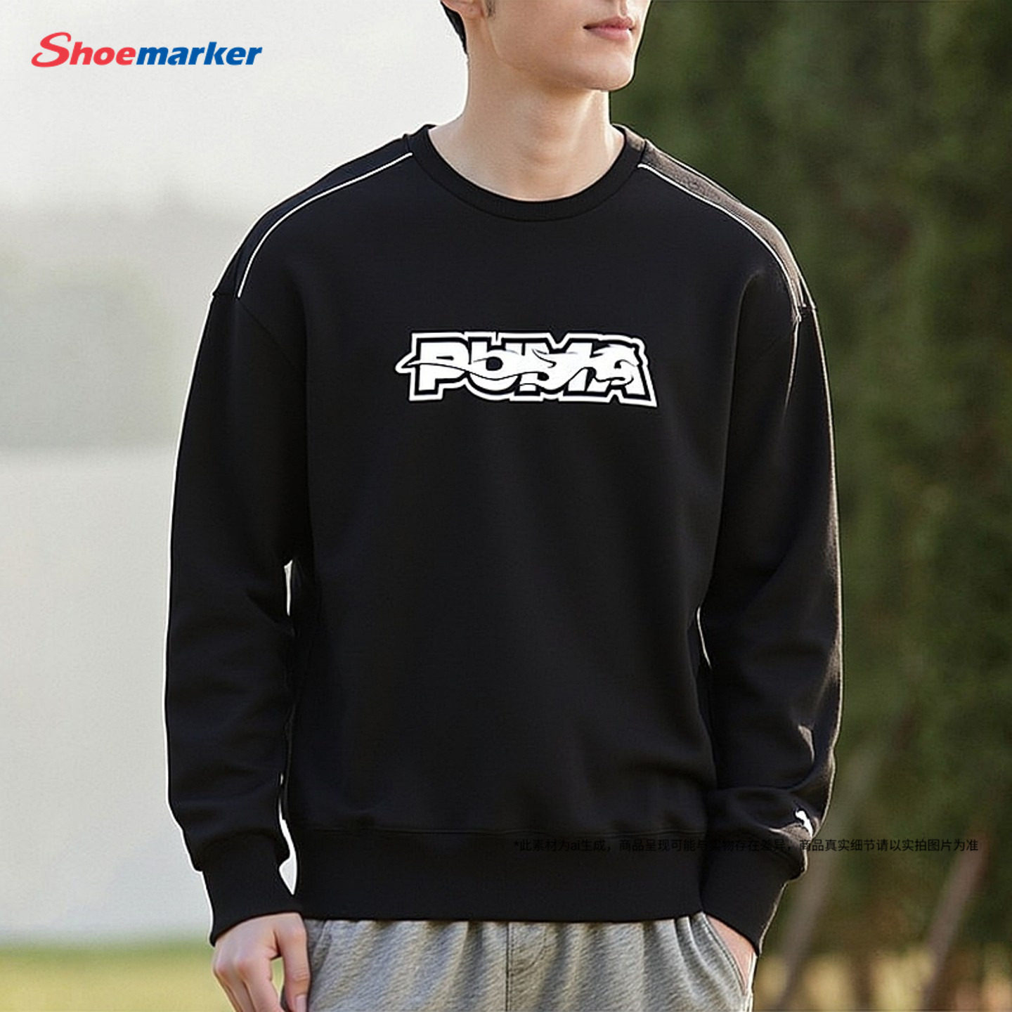 PUMA彪马正品男装女装26马年新年款宽松针织运动休闲卫衣636033