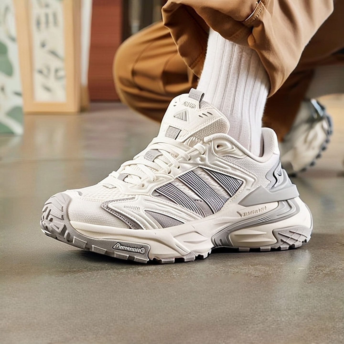 阿迪达斯机甲鞋男鞋老爹鞋2025秋冬季新款运动鞋跑步鞋休闲训练鞋